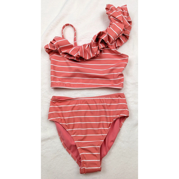 Habitual Other - Habitual girls sz 14 Two Piece Swimsuit Bikini palm springs striped 3295